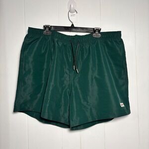 Bather Mens Pine Green Swim Trunks XXL Mesh Lined Coastal Cruise Vacation Resort
